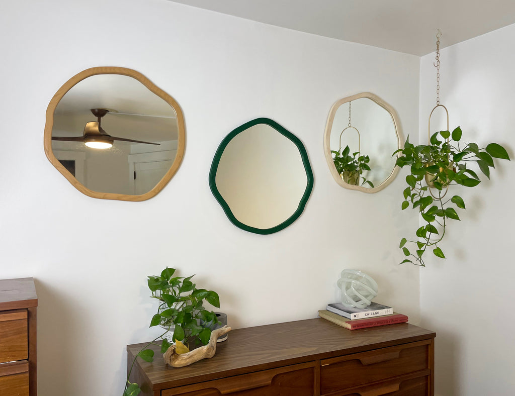 three irregular frames