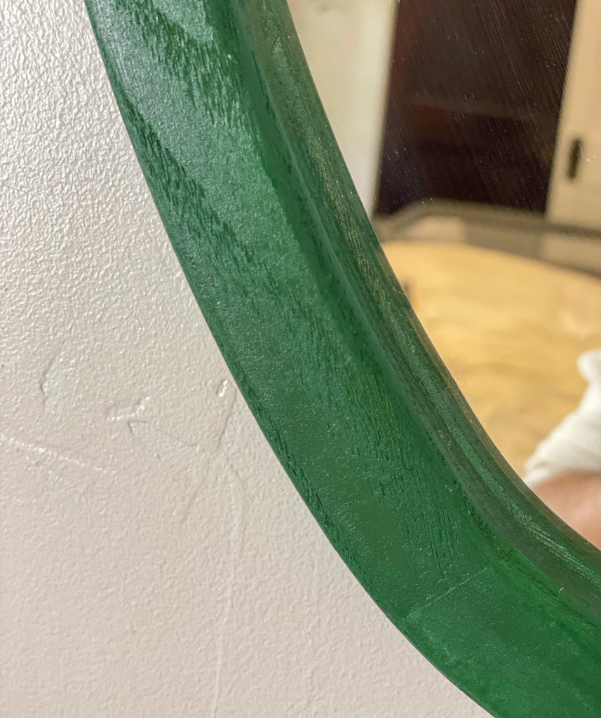 green irregular mirror