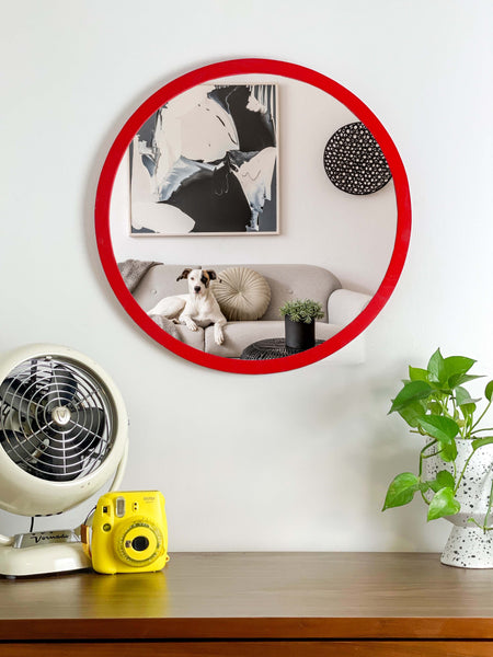 large round mirror