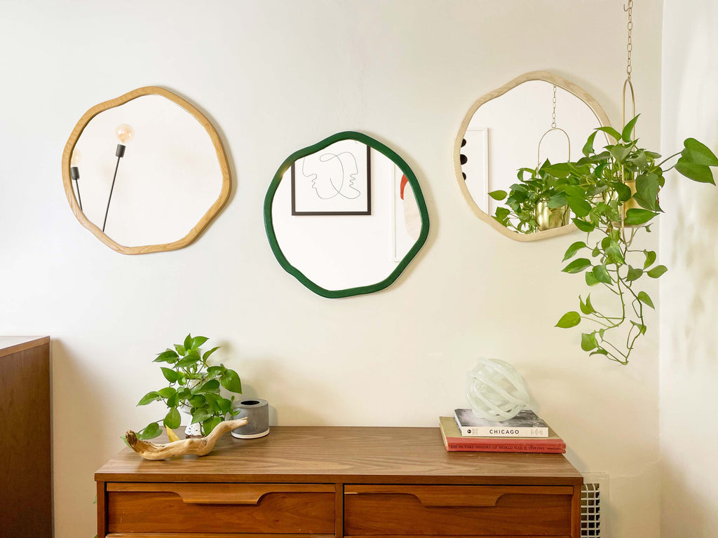 Irregular Mirror with Custom Painted Frame – Dot & Rose Co
