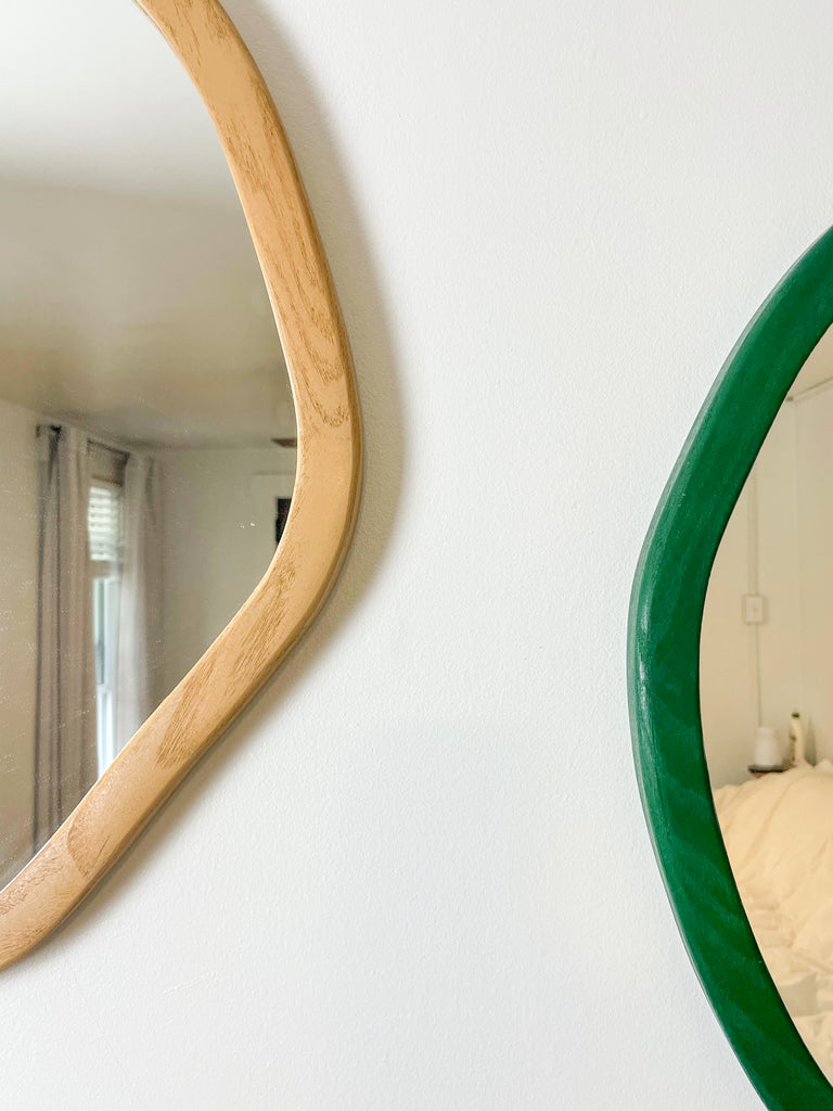 green frame mirror